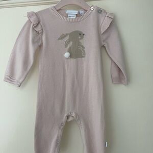 Elegant Baby Pink Bunny Knit One Piece 6 Months EASTER!